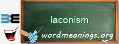 WordMeaning blackboard for laconism
